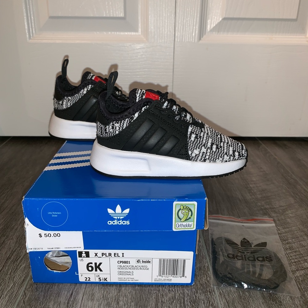 Adidas X-PLR Black White Red Sneakers